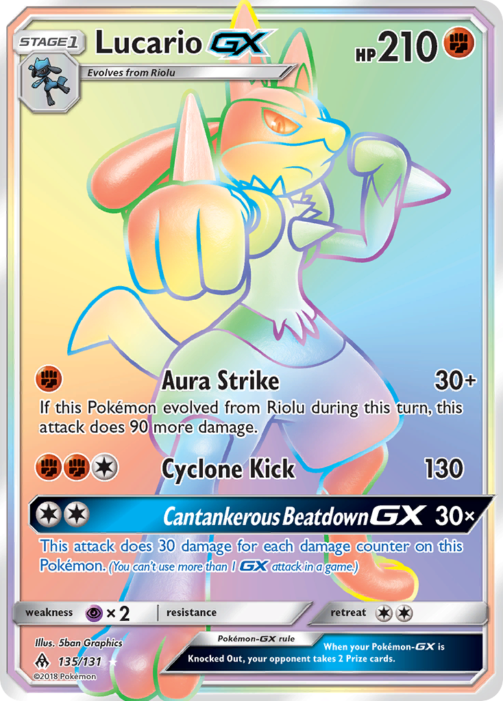Lucario GX (135/131) [Sun & Moon: Forbidden Light] | Good Games Cannington