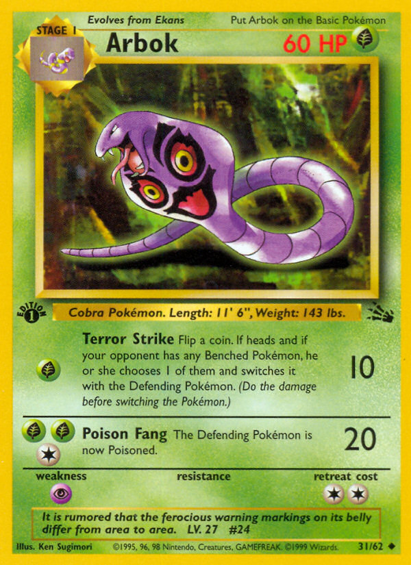Arbok (31/62) [Fossil 1st Edition] | Good Games Cannington