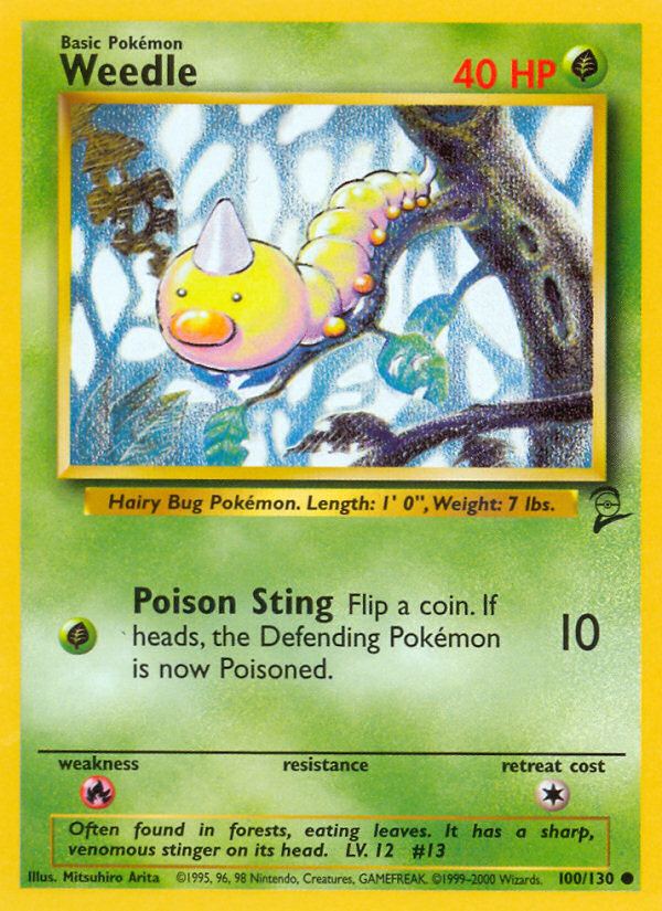 Weedle (100/130) [Base Set 2] | Good Games Cannington