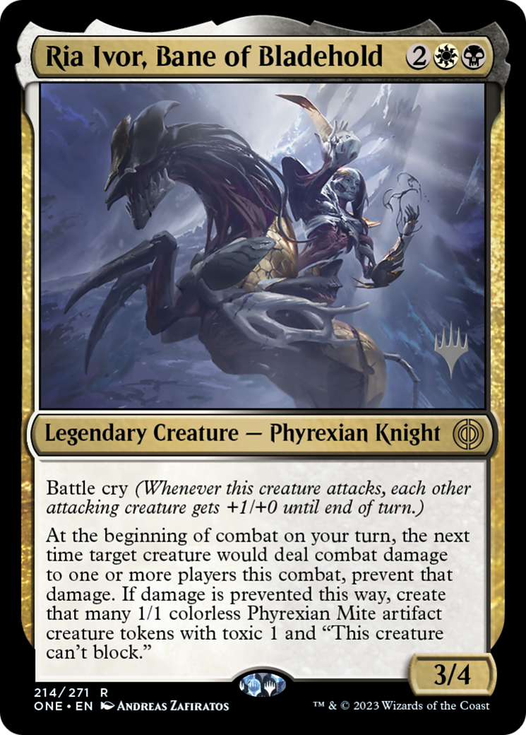 Ria Ivor, Bane of Bladehold (Promo Pack) [Phyrexia: All Will Be One Promos] | Good Games Cannington