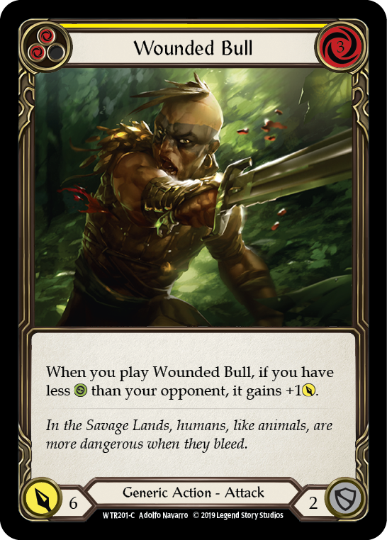 Wounded Bull (Yellow) [WTR201-C] Alpha Print Normal | Good Games Cannington