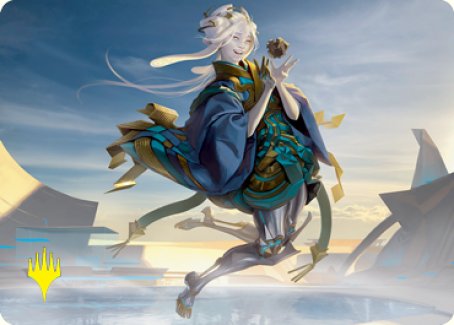 Moonfolk Puzzlemaker Art Card (Gold-Stamped Signature) [Kamigawa: Neon Dynasty Art Series] | Good Games Cannington