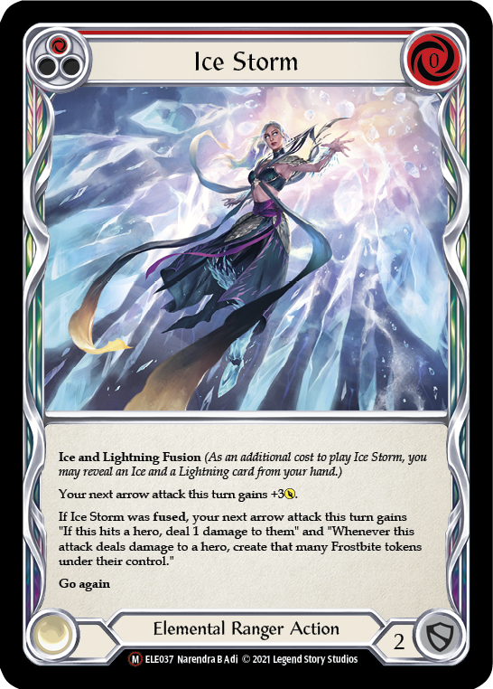 Ice Storm [U-ELE037] Unlimited Rainbow Foil | Good Games Cannington