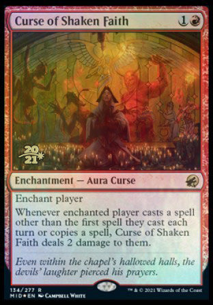 Curse of Shaken Faith [Innistrad: Midnight Hunt Prerelease Promos] | Good Games Cannington