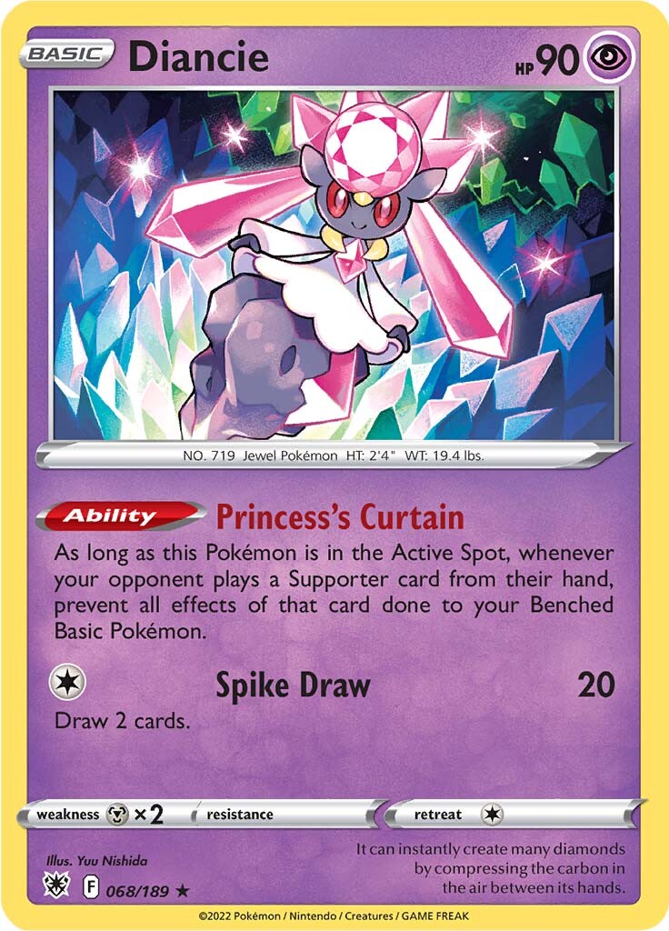 Diancie (068/189) [Sword & Shield: Astral Radiance] | Good Games Cannington
