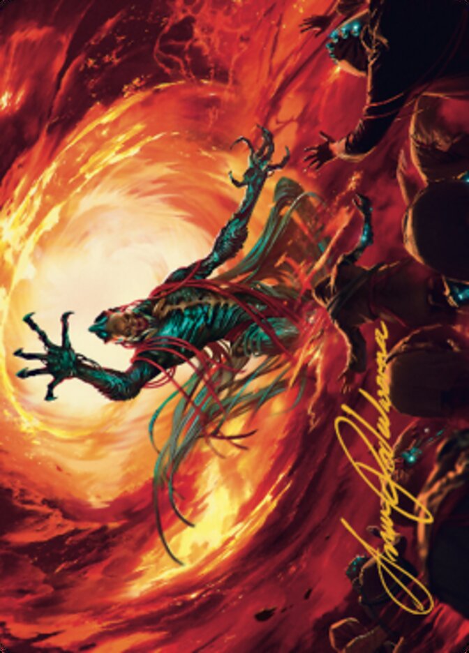 Gix, Yawgmoth Praetor Art Card (Gold-Stamped Signature) [The Brothers' War Art Series] | Good Games Cannington