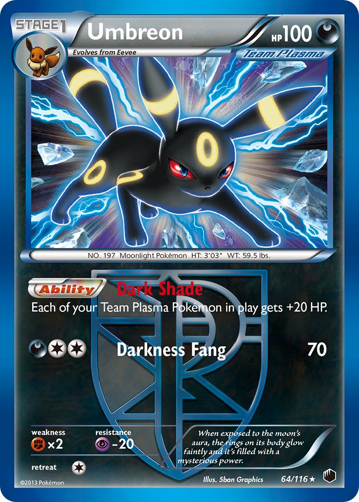 Umbreon (64/116) (Moltres Legendary Battle Deck) (Theme Deck Exclusive) [Black & White: Plasma Freeze] | Good Games Cannington