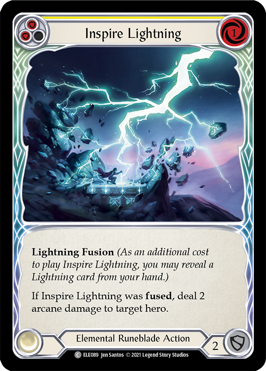 Inspire Lightning (Yellow) [ELE089] (Tales of Aria)  1st Edition Normal | Good Games Cannington