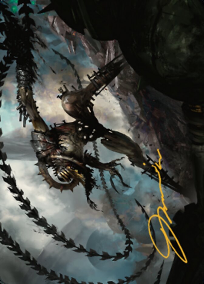 Razorlash Transmogrant Art Card (Gold-Stamped Signature) [The Brothers' War Art Series] | Good Games Cannington