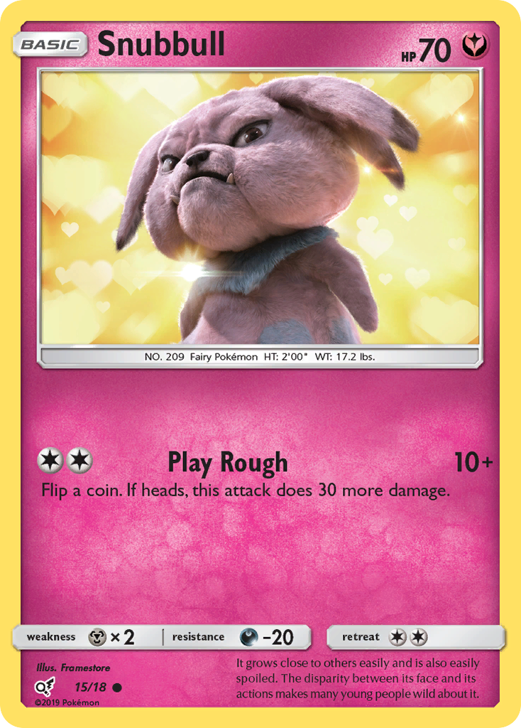 Snubbull (15/18) [Sun & Moon: Detective Pikachu] | Good Games Cannington