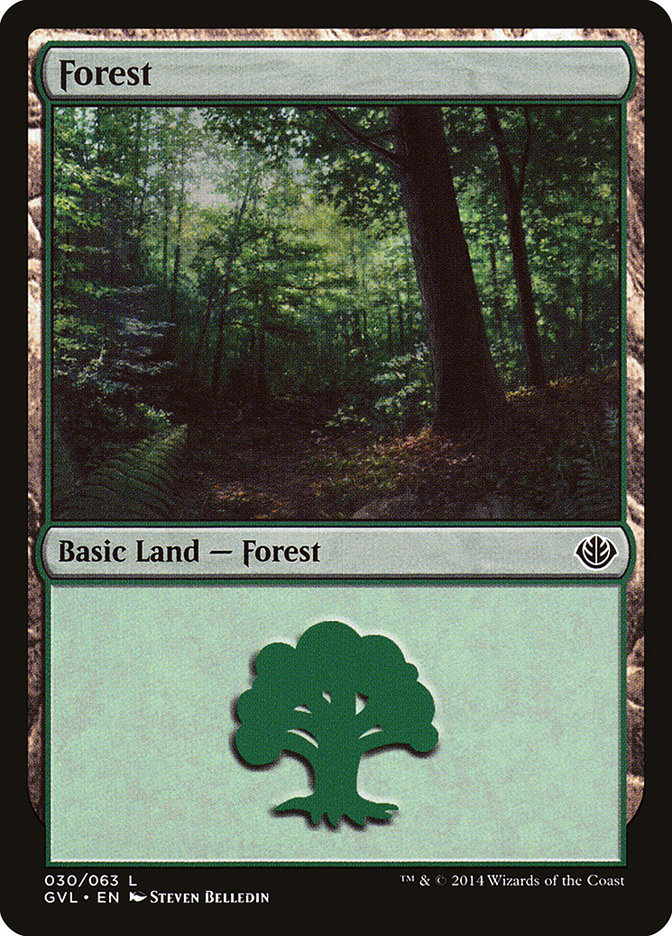 Forest (30) (Garruk vs. Liliana) [Duel Decks Anthology] | Good Games Cannington