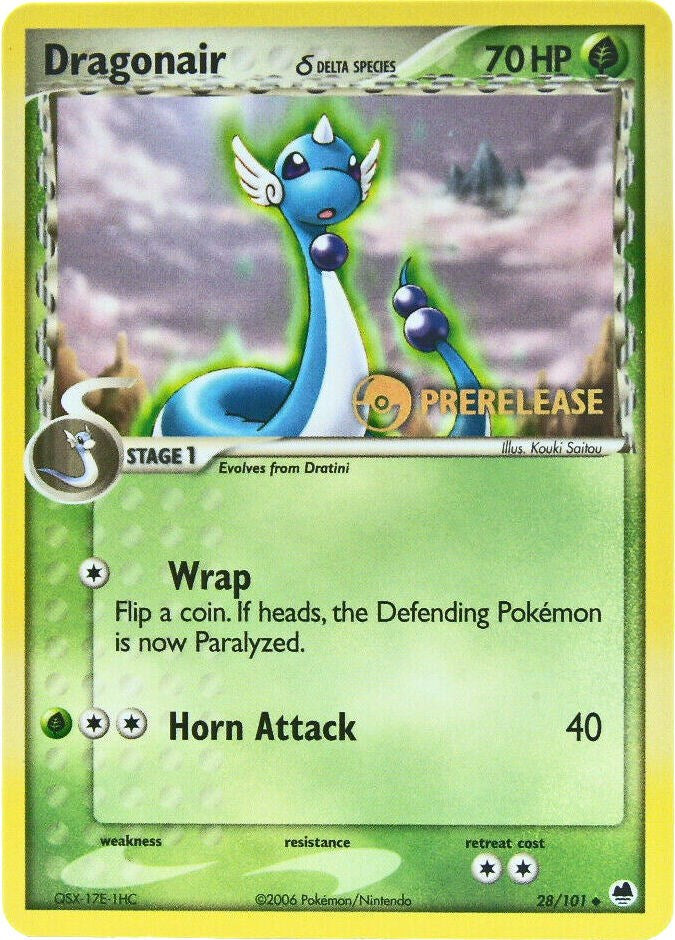 Dragonair (28/101) (Prerelease) [EX: Dragon Frontiers] | Good Games Cannington