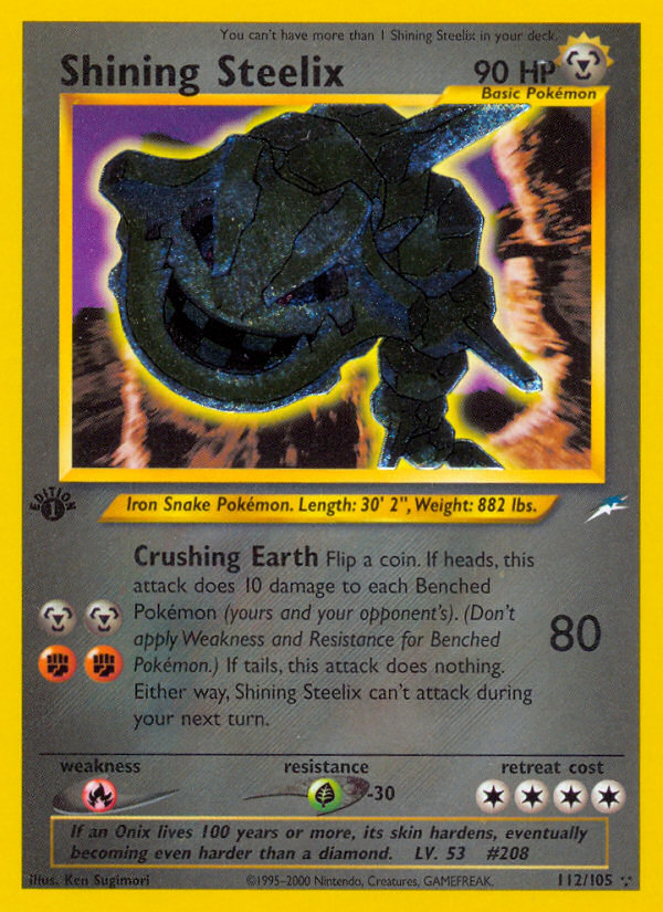Shining Steelix (112/105) [Neo Destiny 1st Edition] | Good Games Cannington