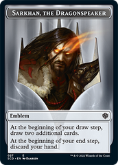 Sarkhan, the Dragonspeaker // Sarkhan, the Dragonspeaker Double-Sided Token [Starter Commander Decks] | Good Games Cannington