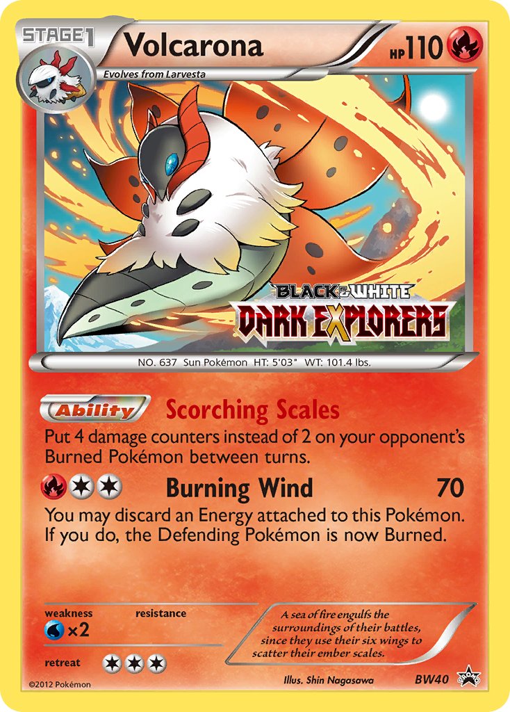 Volcarona (BW40) (Staff Prerelease Promo) [Black & White: Black Star Promos] | Good Games Cannington