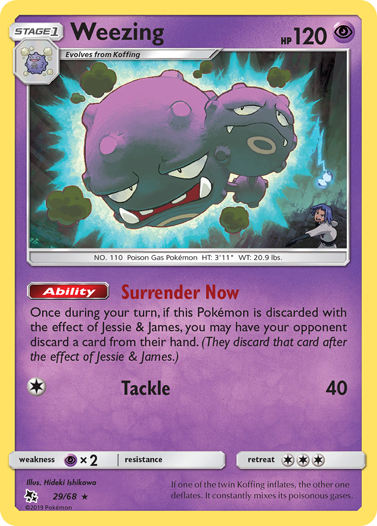 Weezing (29/68) [Sun & Moon: Hidden Fates] | Good Games Cannington