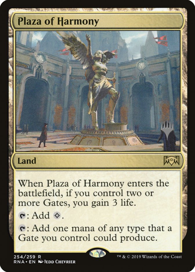 Plaza of Harmony (Promo Pack) [Ravnica Allegiance Promos] | Good Games Cannington