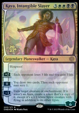 Kaya, Intangible Slayer [Phyrexia: All Will Be One Prerelease Promos] | Good Games Cannington