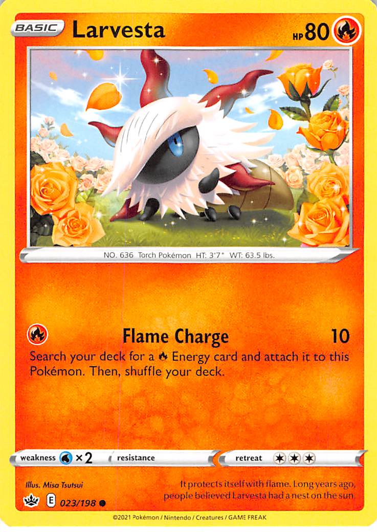 Larvesta (023/198) [Sword & Shield: Chilling Reign] | Good Games Cannington