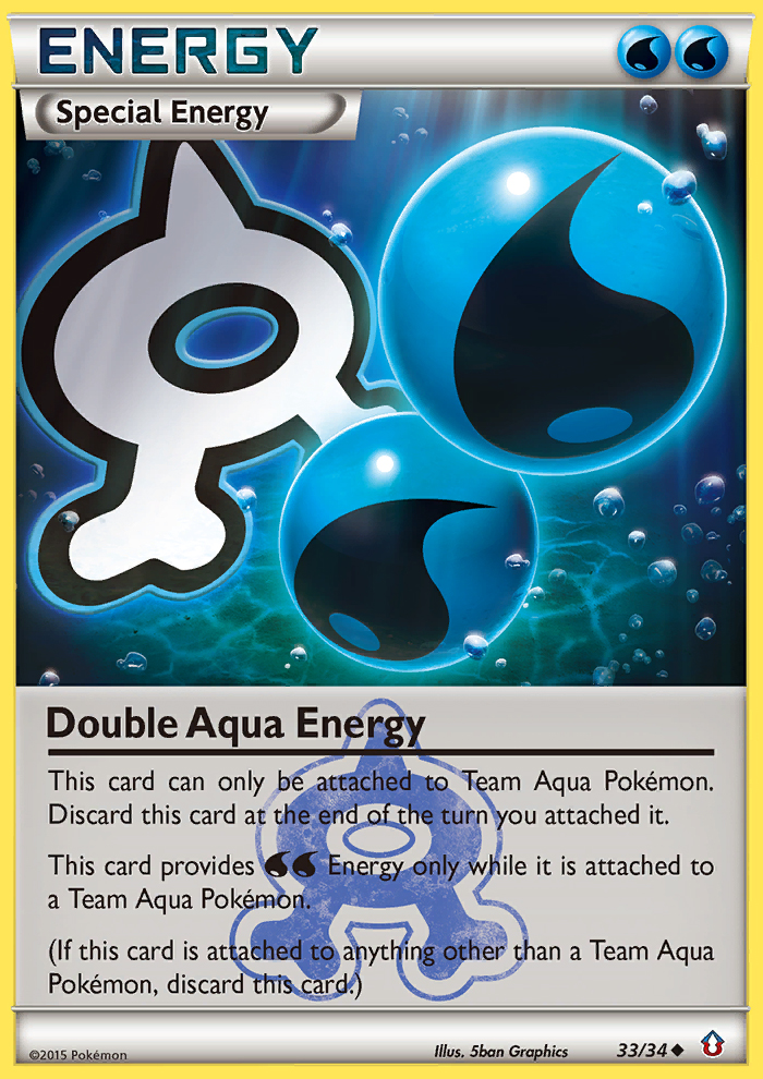 Double Aqua Energy (33/34) [XY: Double Crisis] | Good Games Cannington