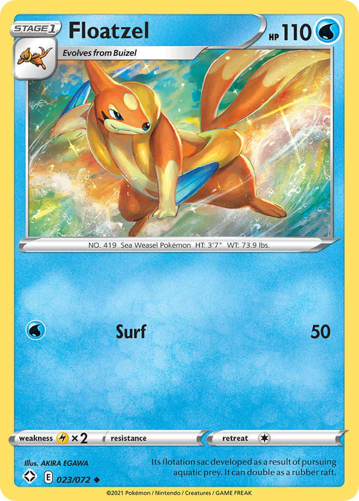 Floatzel (023/072) [Sword & Shield: Shining Fates] | Good Games Cannington