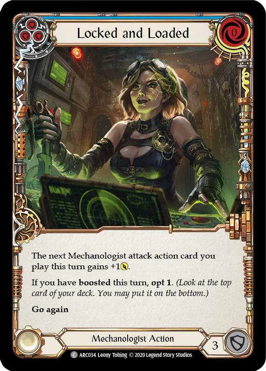 Locked and Loaded (Blue) [U-ARC034] Unlimited Rainbow Foil | Good Games Cannington