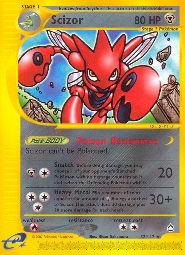 Scizor (32/147) [Aquapolis] | Good Games Cannington
