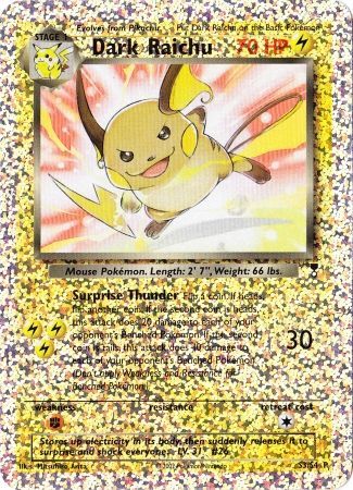 Dark Raichu (S3/S4) [Box Topper] | Good Games Cannington