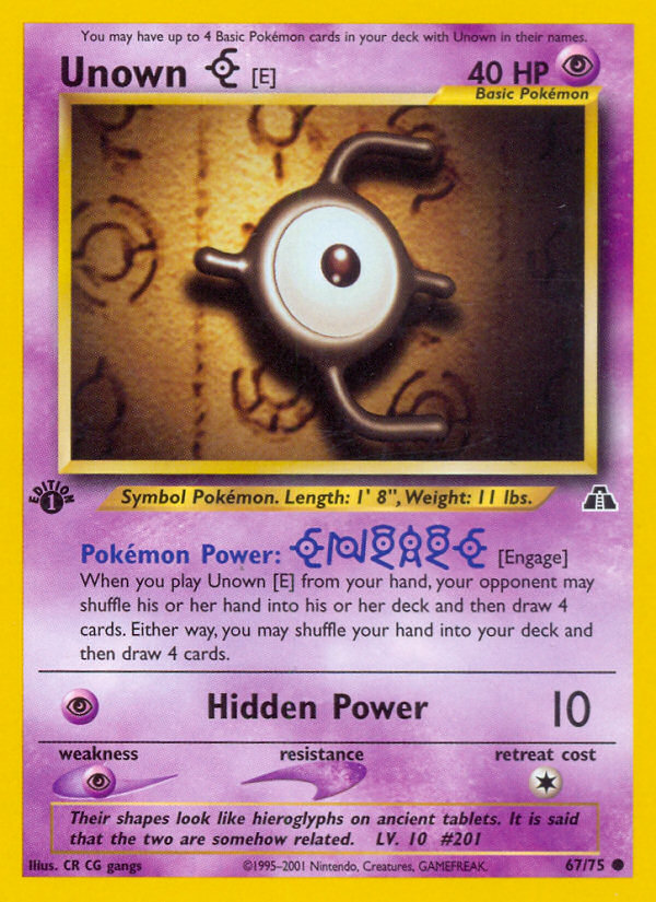 Unown [E] (67/75) [Neo Discovery 1st Edition] | Good Games Cannington