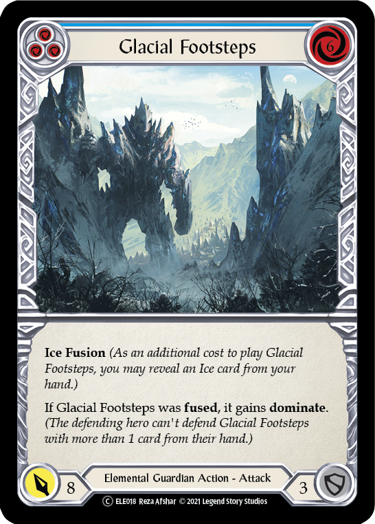 Glacial Footsteps (Blue) [U-ELE018] Unlimited Rainbow Foil | Good Games Cannington