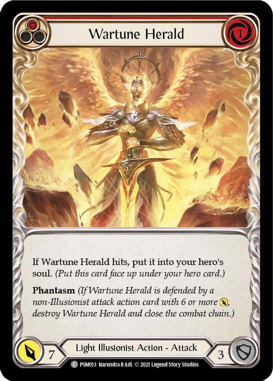 Wartune Herald (Red) [PSM013] (Monarch Prism Blitz Deck) | Good Games Cannington