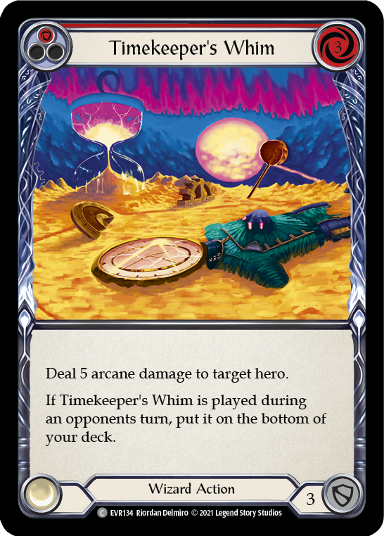 Timekeeper's Whim (Red) [EVR134] (Everfest)  1st Edition Rainbow Foil | Good Games Cannington