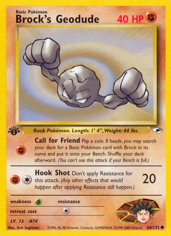 Brock's Geodude (66/132) [Gym Heroes 1st Edition] | Good Games Cannington