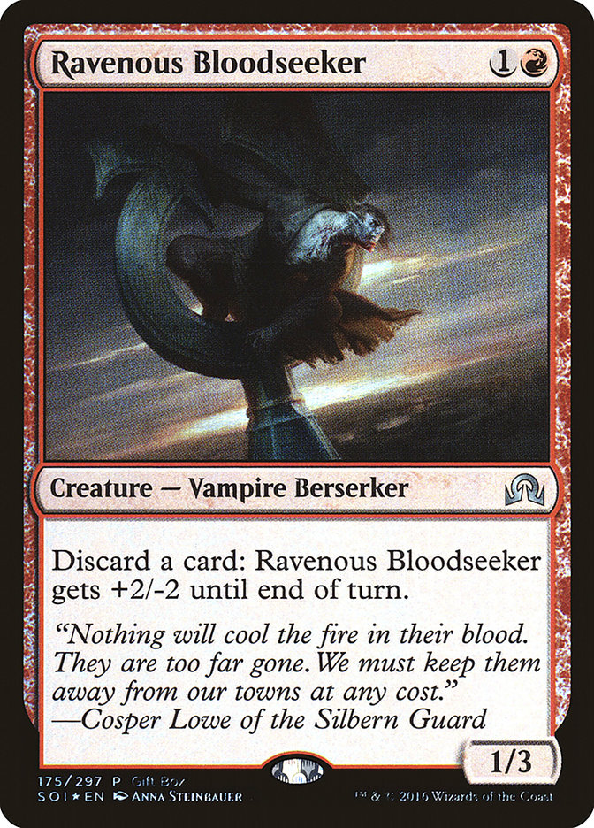 Ravenous Bloodseeker (Gift Box) [Shadows over Innistrad Promos] | Good Games Cannington