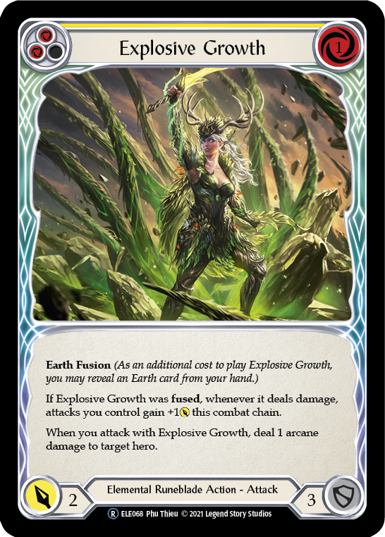 Explosive Growth (Yellow) [U-ELE068] Unlimited Rainbow Foil | Good Games Cannington