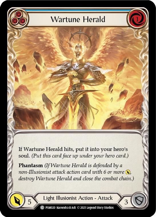 Wartune Herald (Blue) [PSM020] (Monarch Prism Blitz Deck) | Good Games Cannington