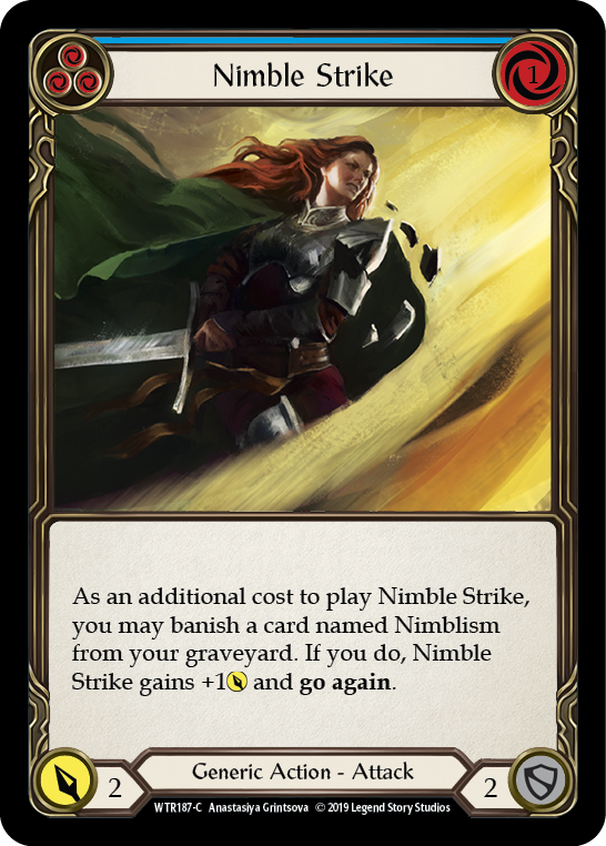 Nimble Strike (Blue) [WTR187-C] Alpha Print Normal | Good Games Cannington