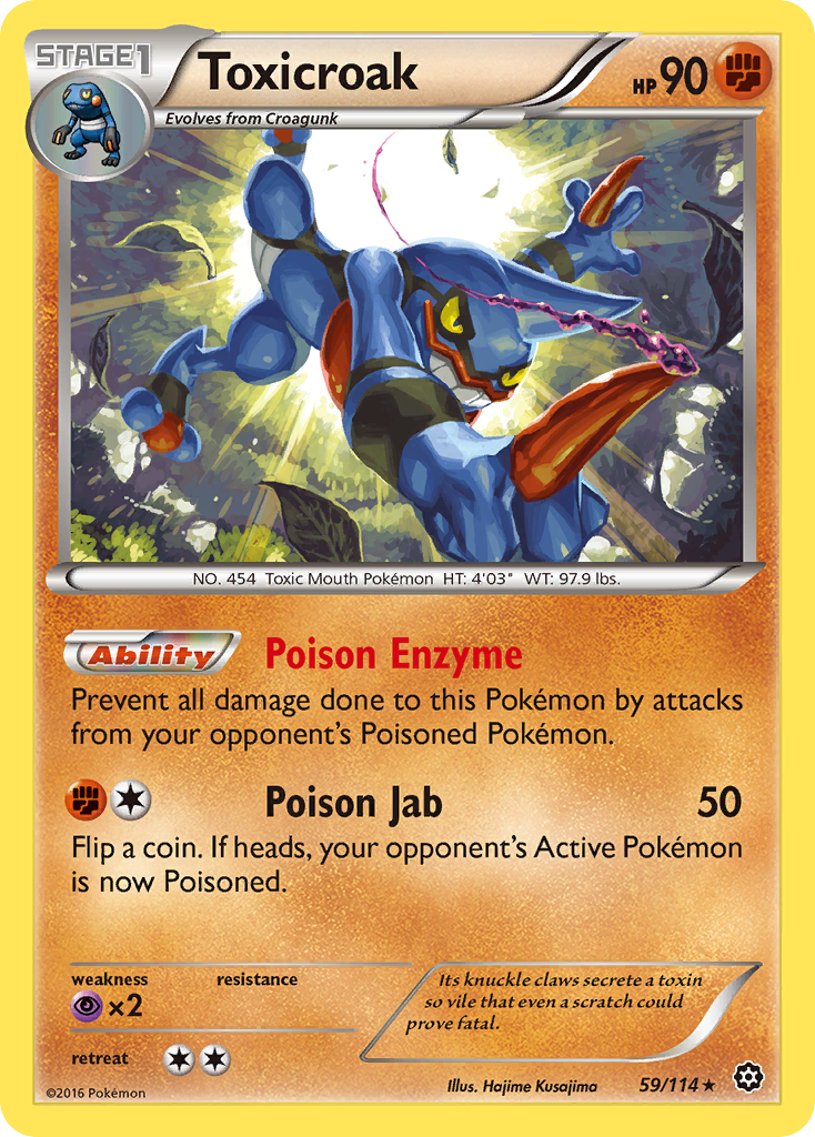 Toxicroak (59/114) [XY: Steam Siege] | Good Games Cannington