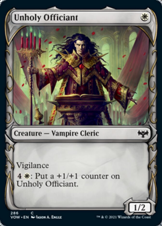 Unholy Officiant (Showcase Fang Frame) [Innistrad: Crimson Vow] | Good Games Cannington