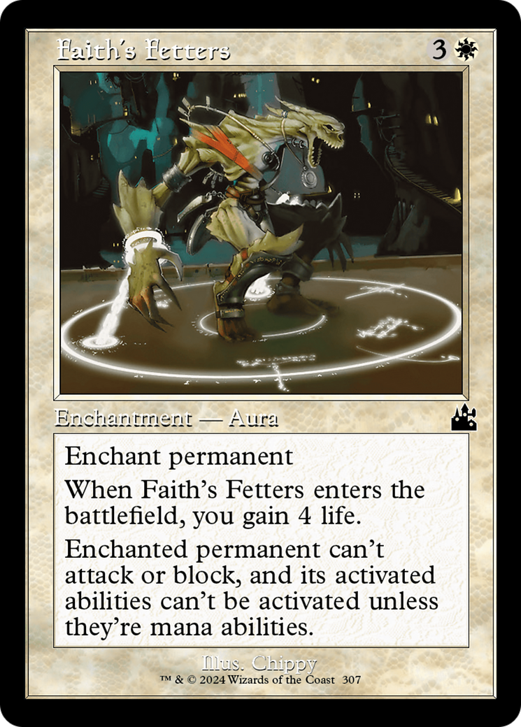 Faith's Fetters (Retro Frame) [Ravnica Remastered] | Good Games Cannington