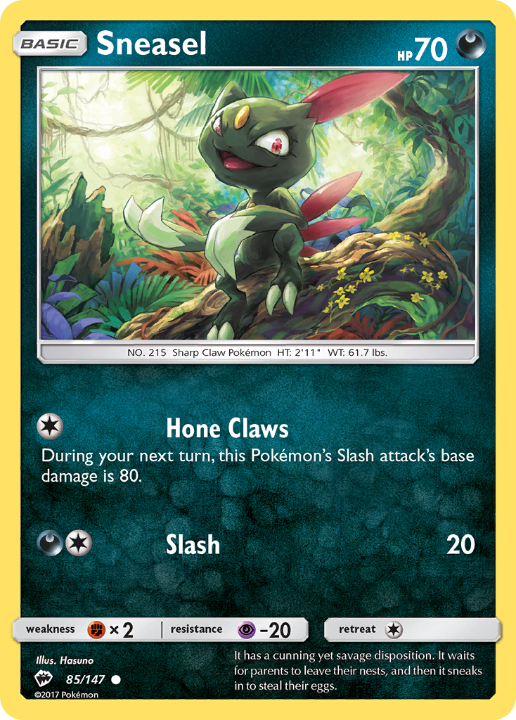 Sneasel (85/147) [Sun & Moon: Burning Shadows] | Good Games Cannington
