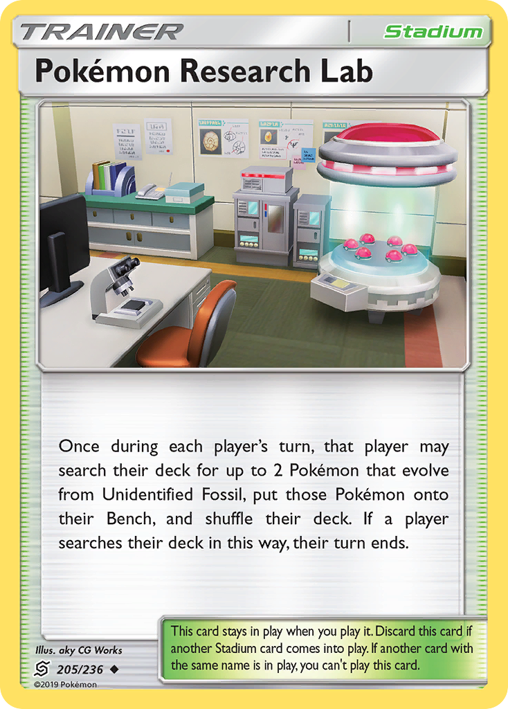 Pokemon Research Lab (205/236) [Sun & Moon: Unified Minds] | Good Games Cannington