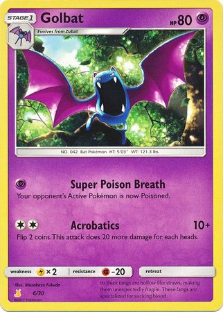 Golbat (6/30) [Sun & Moon: Trainer Kit - Alolan Raichu] | Good Games Cannington