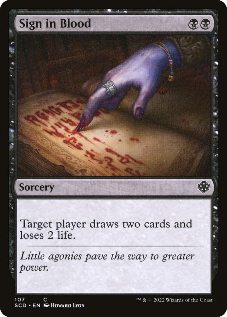 Sign in Blood [Starter Commander Decks] | Good Games Cannington