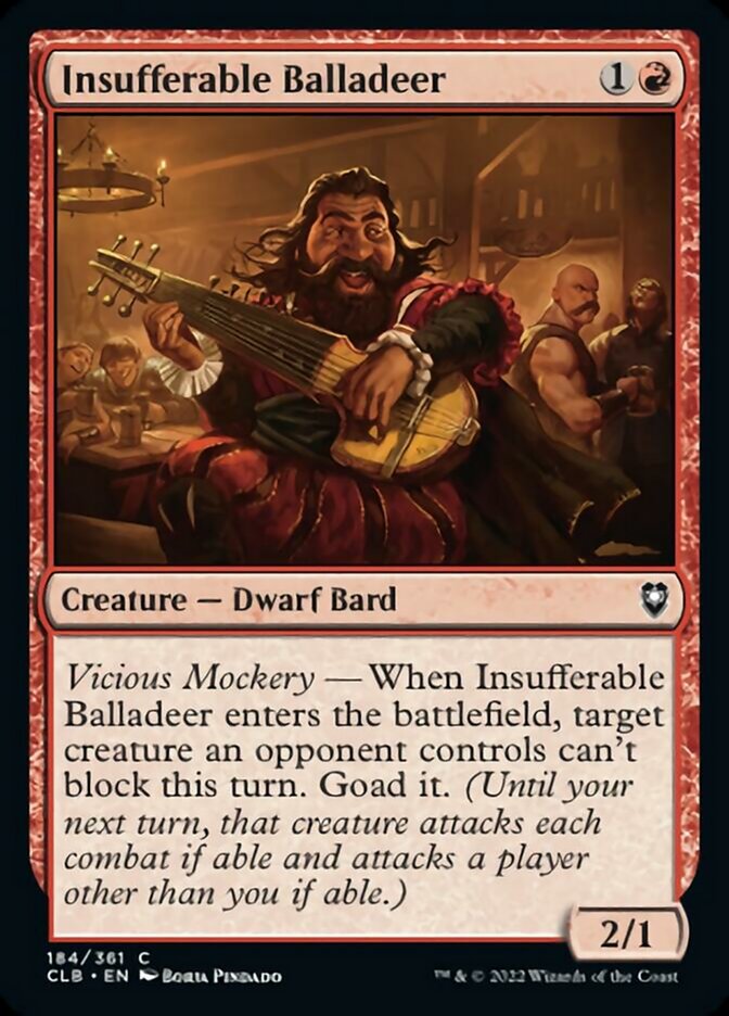 Insufferable Balladeer [Commander Legends: Battle for Baldur's Gate] | Good Games Cannington