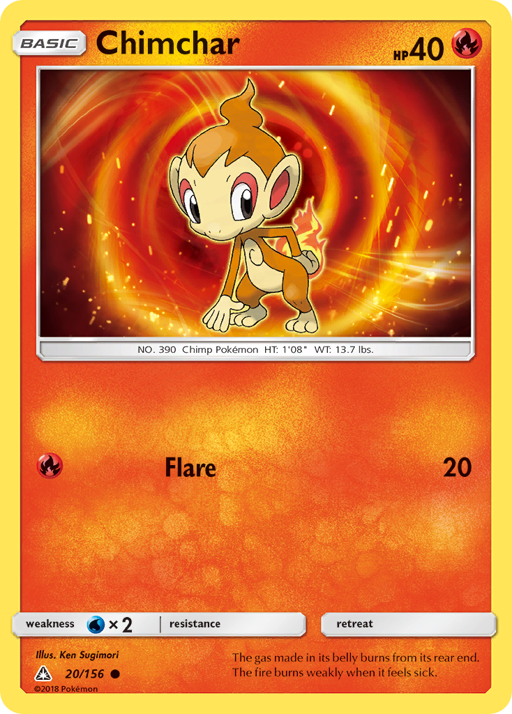 Chimchar (20/156) [Sun & Moon: Ultra Prism] | Good Games Cannington