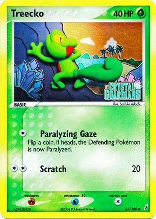 Treecko (67/100) (Stamped) [EX: Crystal Guardians] | Good Games Cannington