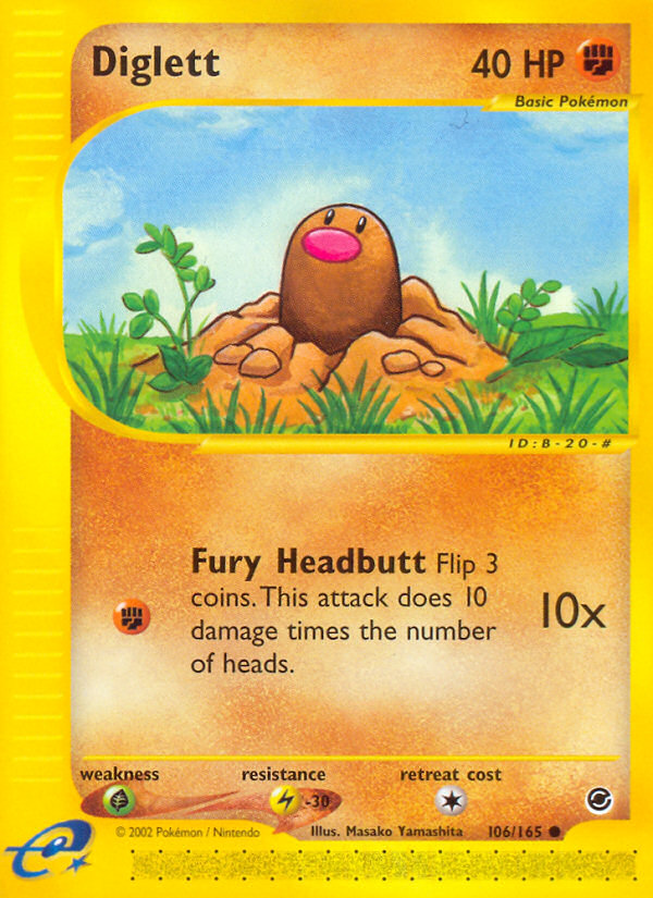 Diglett (106/165) [Expedition: Base Set] | Good Games Cannington