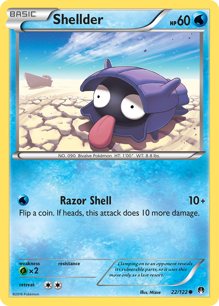 Shellder (22/122) [XY: BREAKpoint] | Good Games Cannington