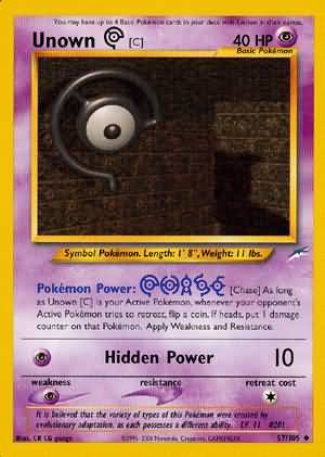 Unown [C] (57/105) [Neo Destiny Unlimited] | Good Games Cannington